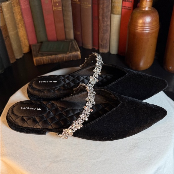 Birdies Black Mules with Sparkling Embellishments - Picture 2 of 5